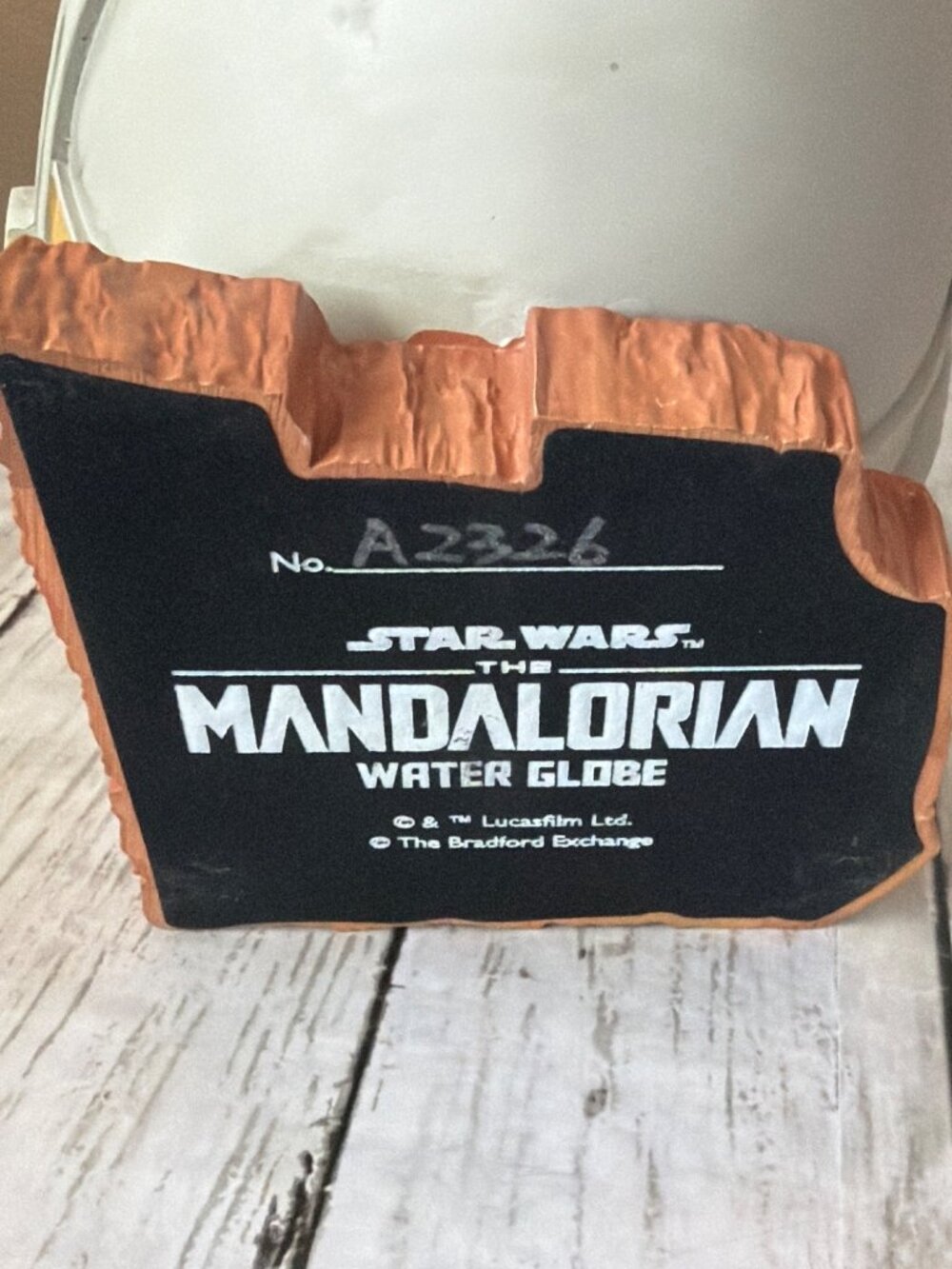 Star Wars Mandalorian Grogu Lot Bradford Exchange Clock & Water Globe w/COA - Picture 6 of 16